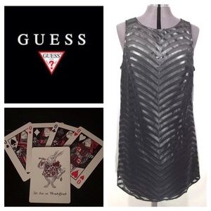 Guess Faux leather Zebra Print dress